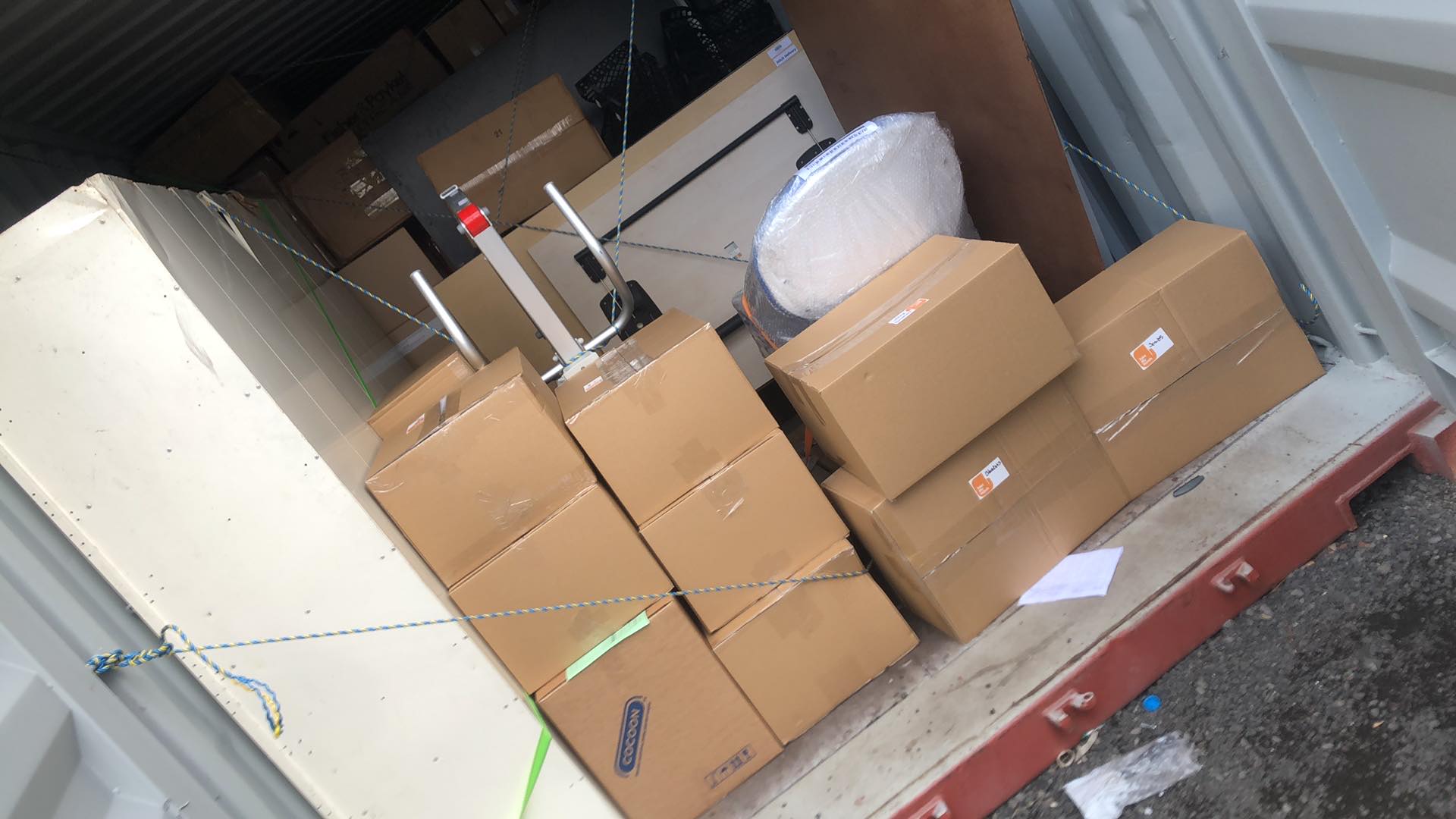 Boxes in the container bound for Kiribati Boxes in the container bound for Kiribati